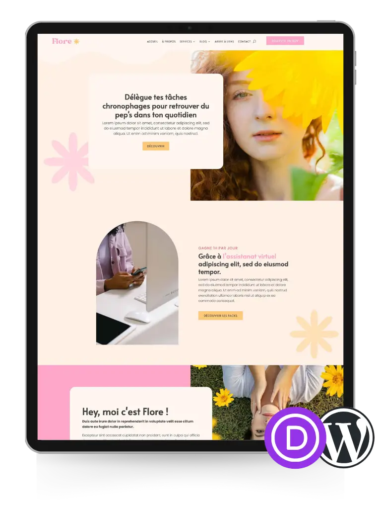 Template divi flore wordpress