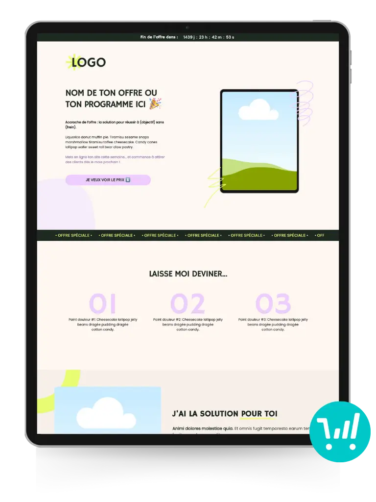 Template page de vente thrivecart CERES mini (2)