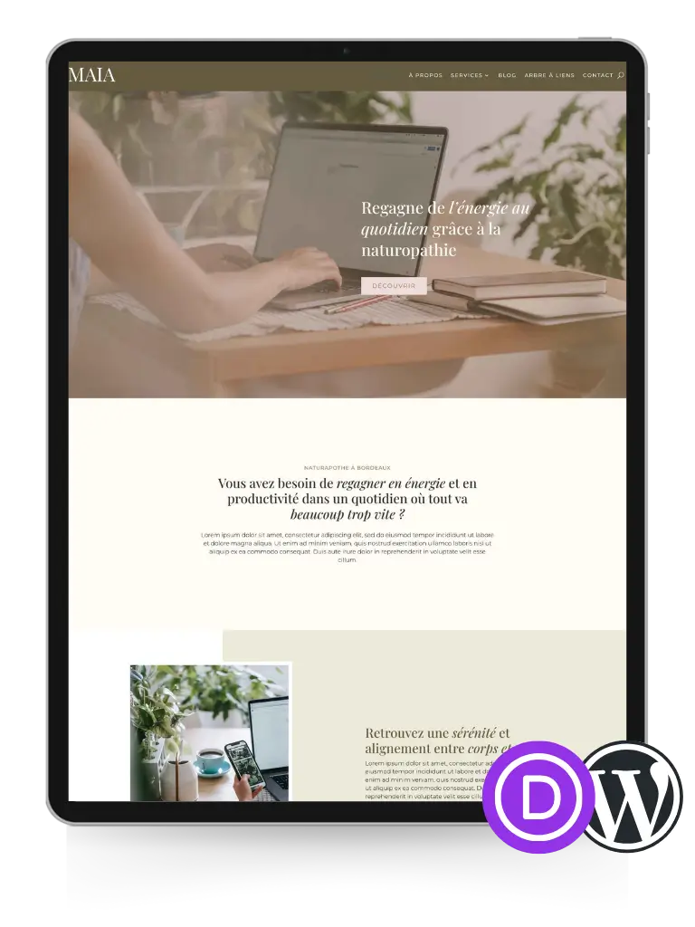 Template wordpress naturopathe sophrologue